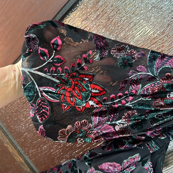 Hutch Cami Dress Floral Puff Sleeve Midi size Small. - Picture 12 of 16